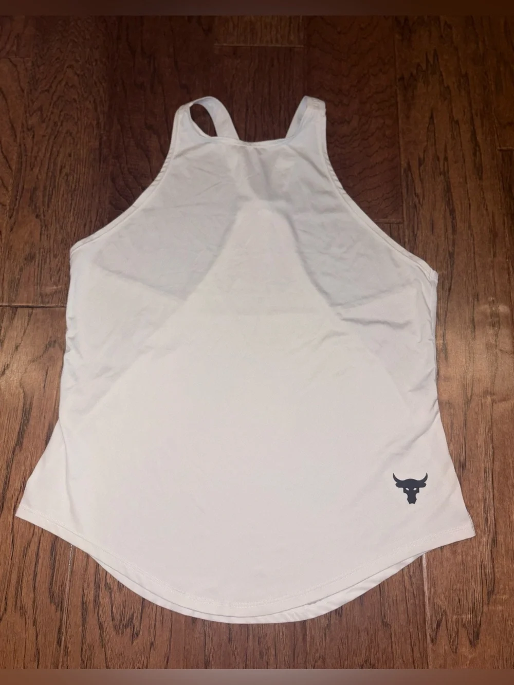 Under Armour Womens Project Rock Tank Top Gym Training CrossFit White Med